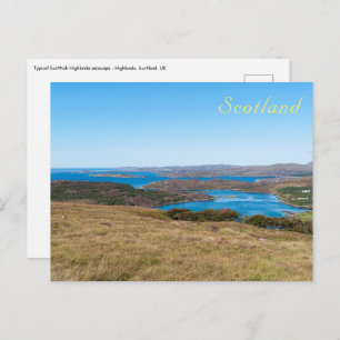 Typical Scottish Highlands seascape - Scotland Postcard