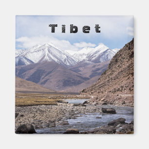 Typical Tibetan mountain landscape Magnet