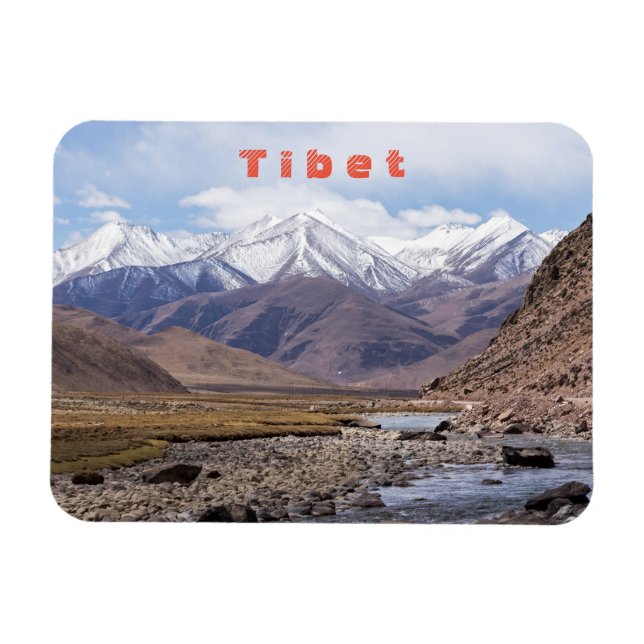 Typical Tibetan mountain landscape Magnet (Horizontal)