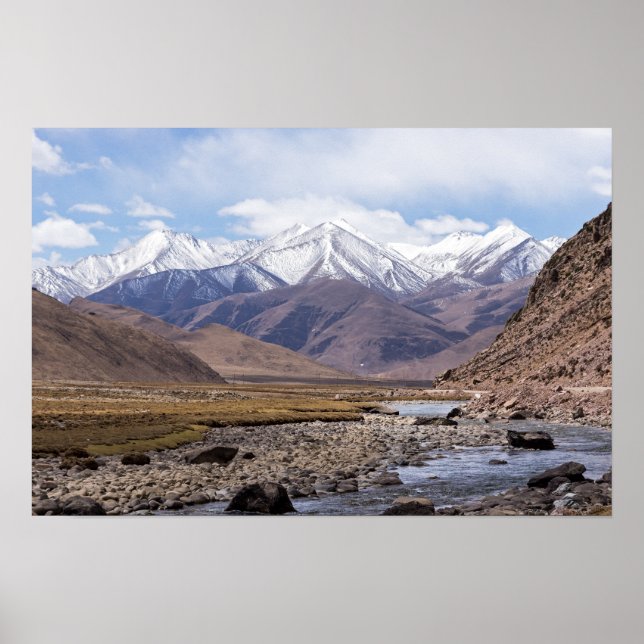 Typical Tibetan mountain landscape Poster (Front)