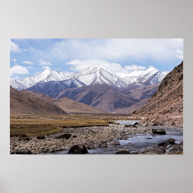 Typical Tibetan mountain landscape Poster (Front)