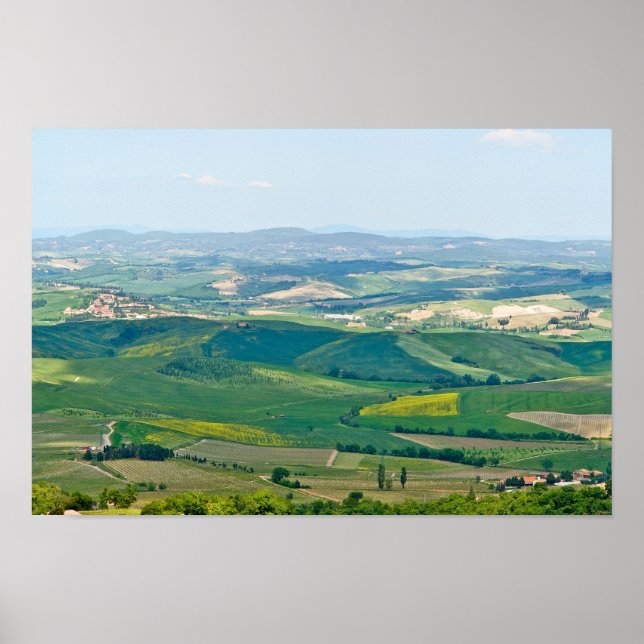 Typical Tuscany Landscape Poster (Front)