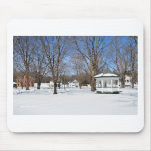 Typical Vermont Town In Winter Mouse Mat