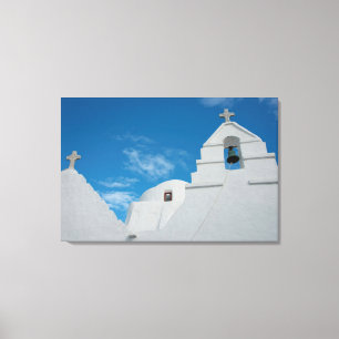 Typical whitewashed church canvas print