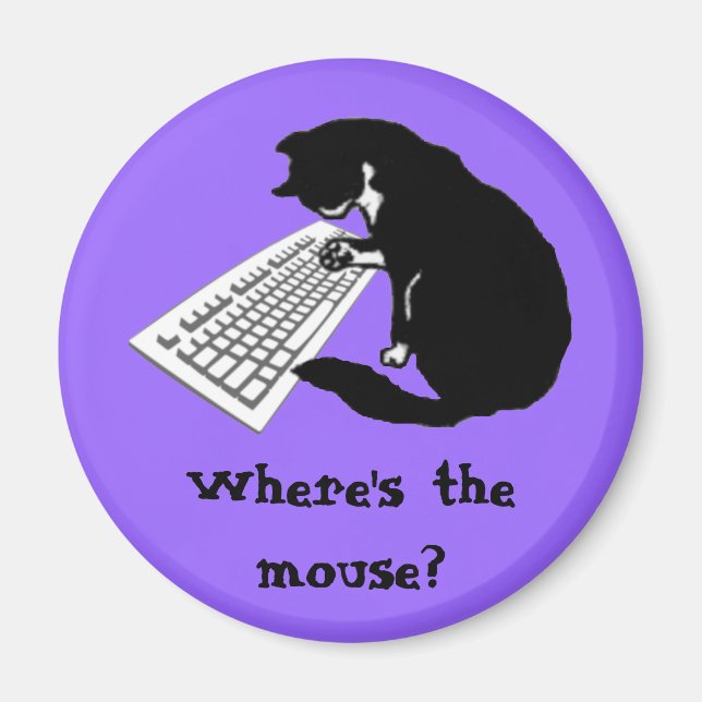 Typing Cat Magnet (Front)