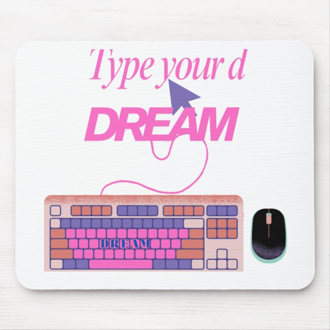 Typing My Future Mouse Mat (Front)