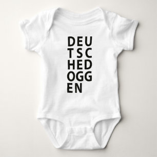 Typo: Deutsche Dogge Baby Bodysuit
