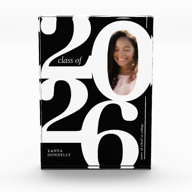 Typographic 2025 Graduation Photo Block (Front)