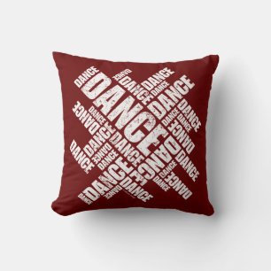 Typographic Dance (Distressed) Cushion