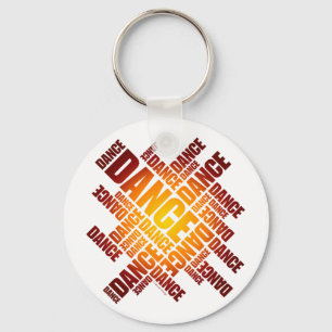 Typographic Dance (Fire) Keychain