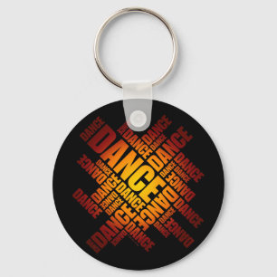 Typographic Dance (Fire) Keychain