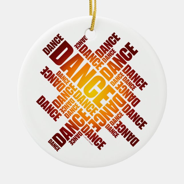 Typographic Dance (Fire) ornament (Front)