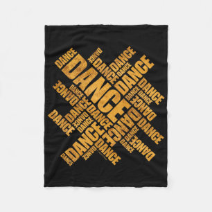 Typographic Dance Fleece Blanket