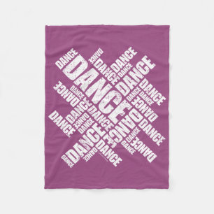 Typographic Dance Fleece Blanket
