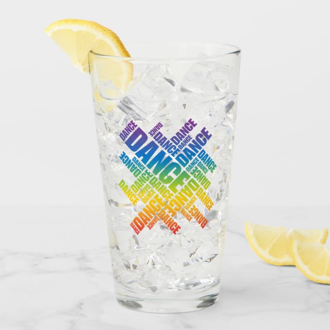 Typographic Dance Glass (Front Ice)