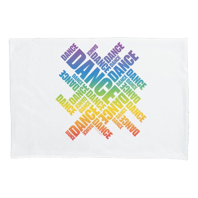 Typographic Dance Pillowcase (Front)