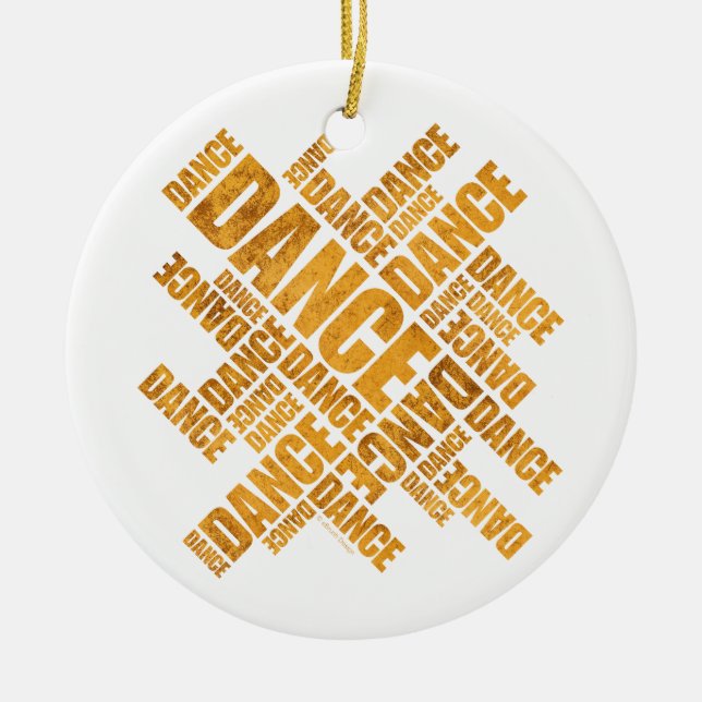 Typographic Dance (Rust) ornament (Front)