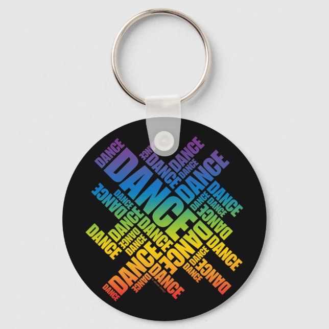 Typographic Dance (Spectrum) Key Ring (Front)