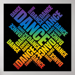 Typographic Dance (Spectrum) poster