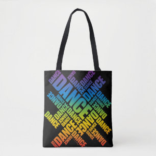 Typographic Dance (Spectrum) Tote Bag
