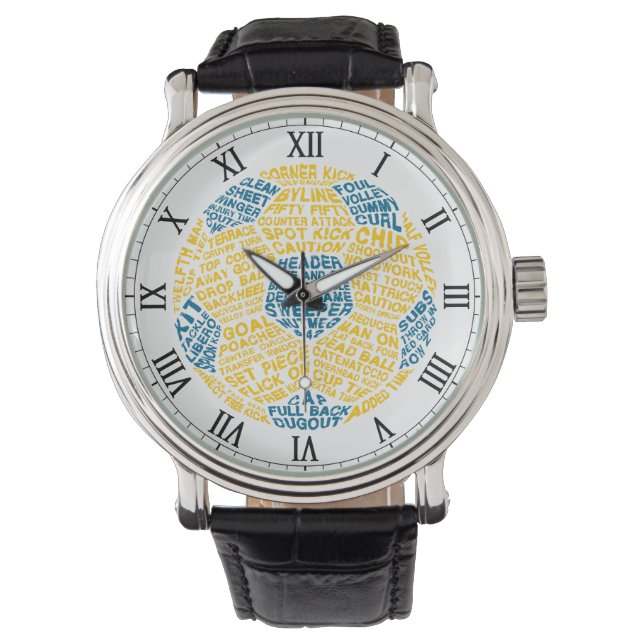 Typographic Football Design Watch (Front)