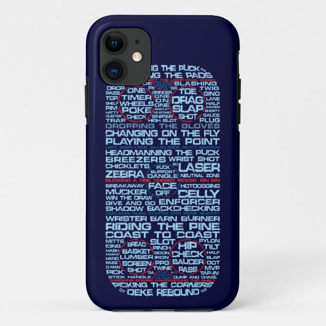 Typographic Ice Hockey Rink iphone 5 Case (Back)