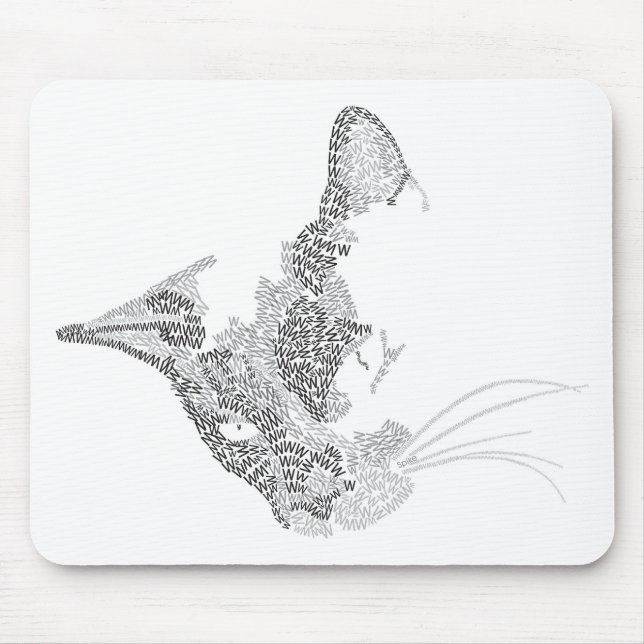 Typographic Kitty Mouse Mat (Front)