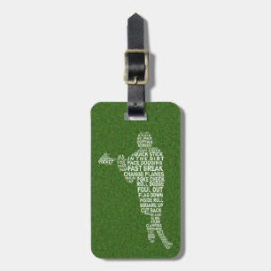Typographic Lacrosse Player Custom Luggage Tag