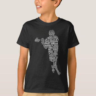 Typographic Lacrosse Player T-Shirt