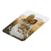 Typographic Large Rejoice Full Bleed Photocard