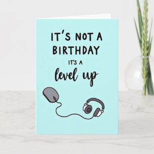 Typographic Level Up Card