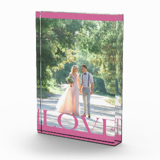 Typographic LOVE Frame Design Photo Block