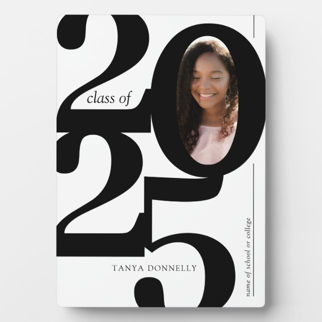 Typographic Photo Graduate 2025 Plaque (Front)