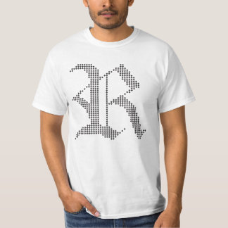 Typographic R Gothic Letter Design T-Shirt