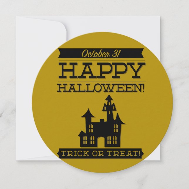 Typographic retro Halloween Card (Front)