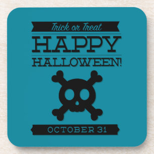 Typographic retro Halloween Coaster
