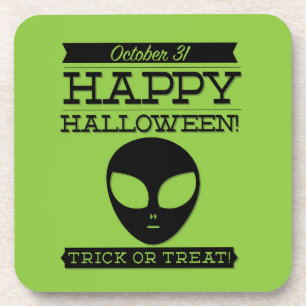 Typographic retro Halloween Coaster
