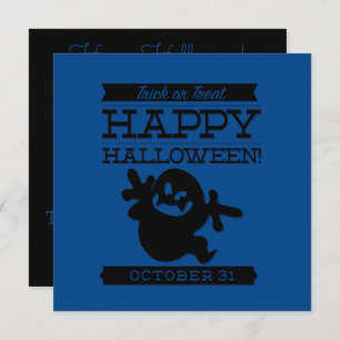 Typographic retro Halloween Invitation