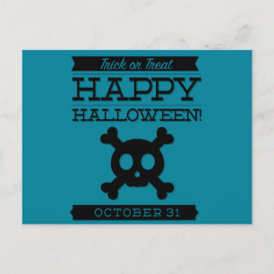 Typographic retro Halloween Postcard