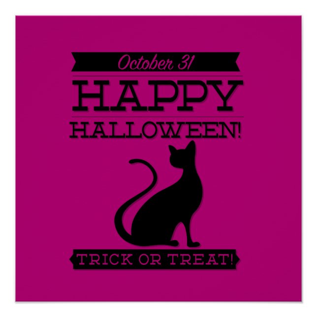 Typographic retro Halloween Poster (Front)