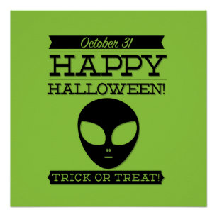 Typographic retro Halloween Poster