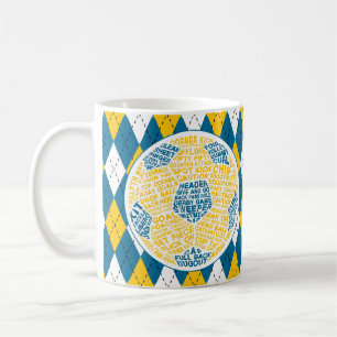 Typographic Soccer Ball Coffee Mug