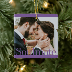 Typographic Soulmate & LOVE Frame Design Ornament