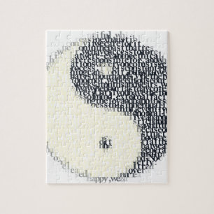 typographic yin-yang symbol jigsaw puzzle