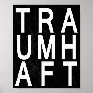 Typographie Traumhaft Black Edition Poster