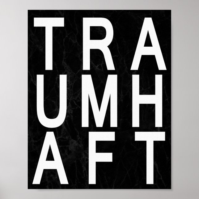 Typographie Traumhaft Black Edition Poster (Front)