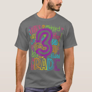 Typography 3rd Grade Back To School Student Teache T-Shirt