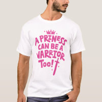 Typography A Princess Can Be A Warrior Too Quote