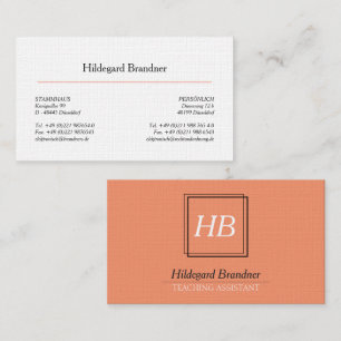 Typography and salmon business card