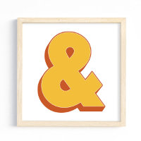 Typography Art Poster, Ampersand &, Bold Type